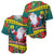 New Caledonia Christmas Baseball Jersey Santa Claus and Kanak Flag Mix Poinsettia Maori Pattern LT03 - Polynesian Pride