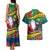 New Caledonia Christmas Couples Matching Tank Maxi Dress and Hawaiian Shirt Santa Claus and Kanak Flag Mix Poinsettia Maori Pattern LT03 - Polynesian Pride