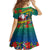 New Caledonia Christmas Family Matching Long Sleeve Bodycon Dress and Hawaiian Shirt Santa Claus and Kanak Flag Mix Poinsettia Maori Pattern LT03 - Polynesian Pride