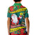 New Caledonia Christmas Kid Polo Shirt Santa Claus and Kanak Flag Mix Poinsettia Maori Pattern LT03 - Polynesian Pride