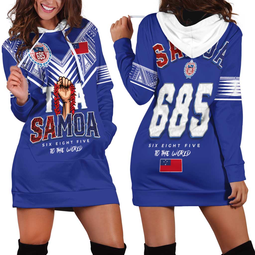 Toa Samoa Rugby Hoodie Dress Six Eight Five to The World LT03 - Polynesian Pride