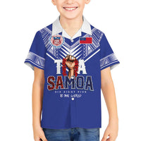 Toa Samoa Rugby Kid Hawaiian Shirt Six Eight Five to The World LT03 Kid Blue - Polynesian Pride