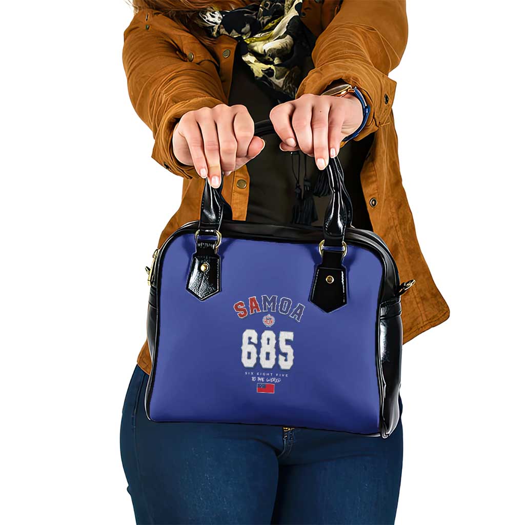 Toa Samoa Rugby Shoulder Handbag Six Eight Five to The World LT03 One Size Blue - Polynesian Pride