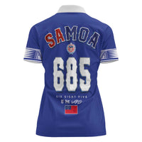 Toa Samoa Rugby Women Polo Shirt Six Eight Five to The World LT03 - Polynesian Pride