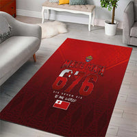 Mate Ma'a Tonga Rugby Area Rug Six Seven Six to The World LT03 - Polynesian Pride