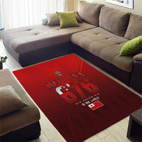 Mate Ma'a Tonga Rugby Area Rug Six Seven Six to The World LT03 - Polynesian Pride