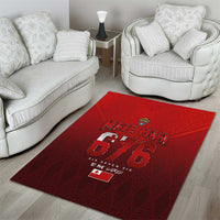 Mate Ma'a Tonga Rugby Area Rug Six Seven Six to The World LT03 - Polynesian Pride