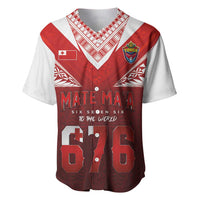 Mate Ma'a Tonga Rugby Baseball Jersey Six Seven Six to The World LT03 Red - Polynesian Pride
