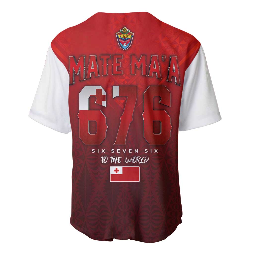 Mate Ma'a Tonga Rugby Baseball Jersey Six Seven Six to The World LT03 - Polynesian Pride