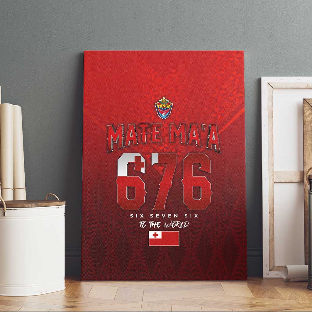 Mate Ma'a Tonga Rugby Canvas Wall Art Six Seven Six to The World LT03 - Polynesian Pride