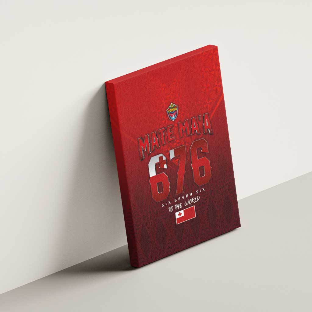 Mate Ma'a Tonga Rugby Canvas Wall Art Six Seven Six to The World LT03 - Polynesian Pride