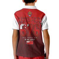 Mate Ma'a Tonga Rugby Kid Polo Shirt Six Seven Six to The World LT03 - Polynesian Pride