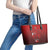 Mate Ma'a Tonga Rugby Leather Tote Bag Six Seven Six to The World