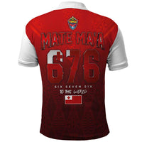 Mate Ma'a Tonga Rugby Polo Shirt Six Seven Six to The World LT03 - Polynesian Pride