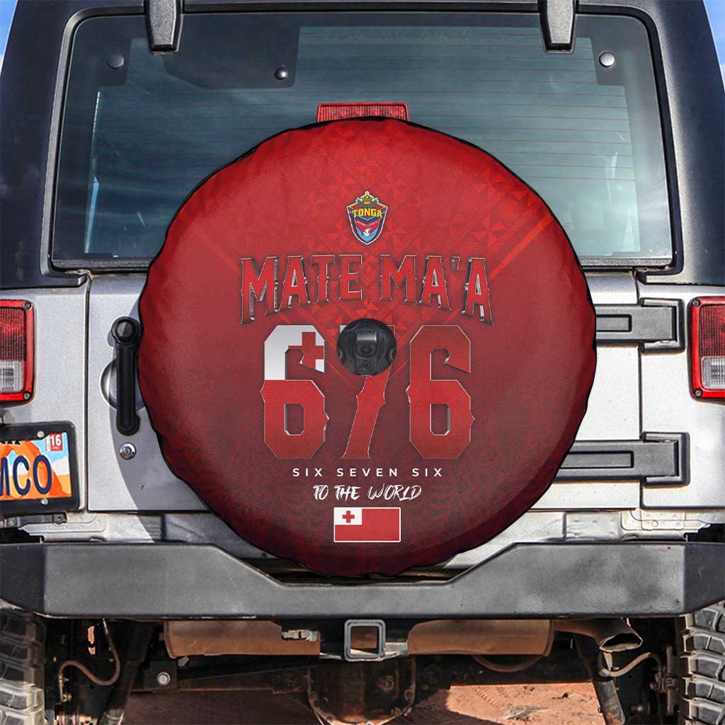 Mate Ma'a Tonga Rugby Spare Tire Cover Six Seven Six to The World