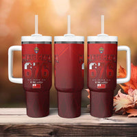 Mate Ma'a Tonga Rugby Tumbler With Handle Six Seven Six to The World LT03 - Polynesian Pride
