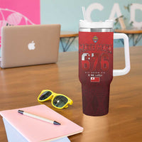 Mate Ma'a Tonga Rugby Tumbler With Handle Six Seven Six to The World LT03 - Polynesian Pride