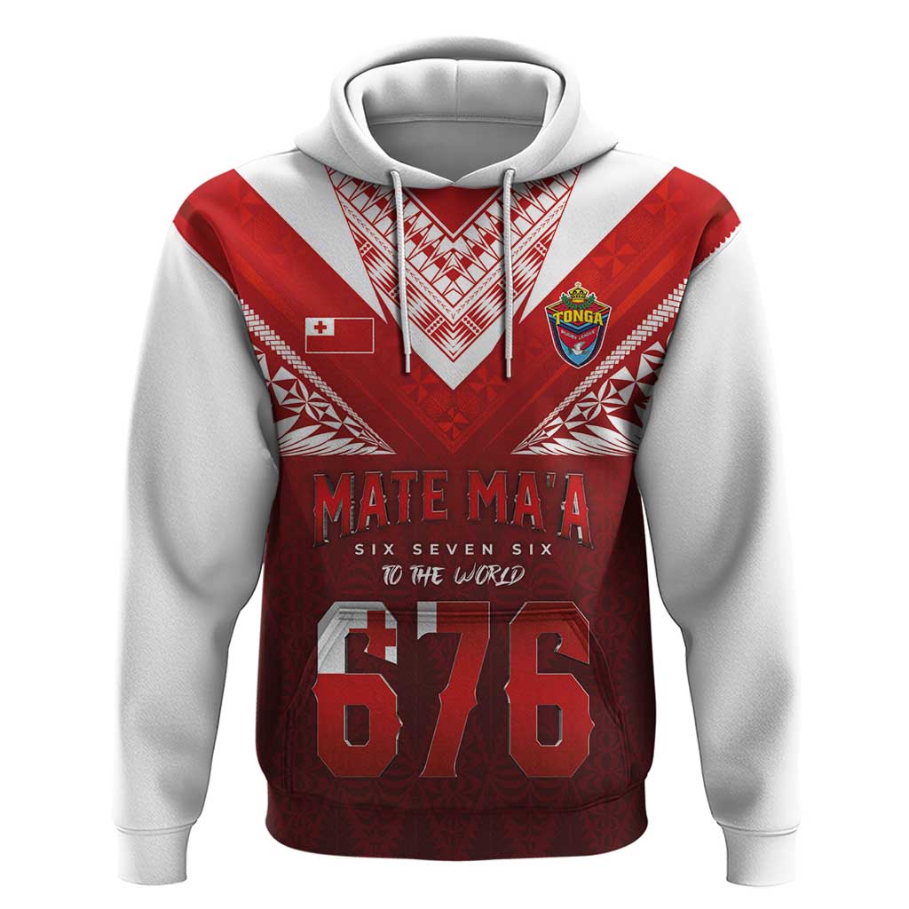 Mate Ma'a Tonga Rugby Zip Hoodie Six Seven Six to The World LT03 Pullover Hoodie Red - Polynesian Pride
