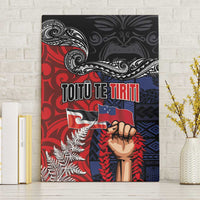 Aotearoa and Samoa Toitu Te Tiriti Canvas Wall Art Honour the Treaty - Te Tiriti Is Us LT03 Without Frame Black - Polynesian Pride