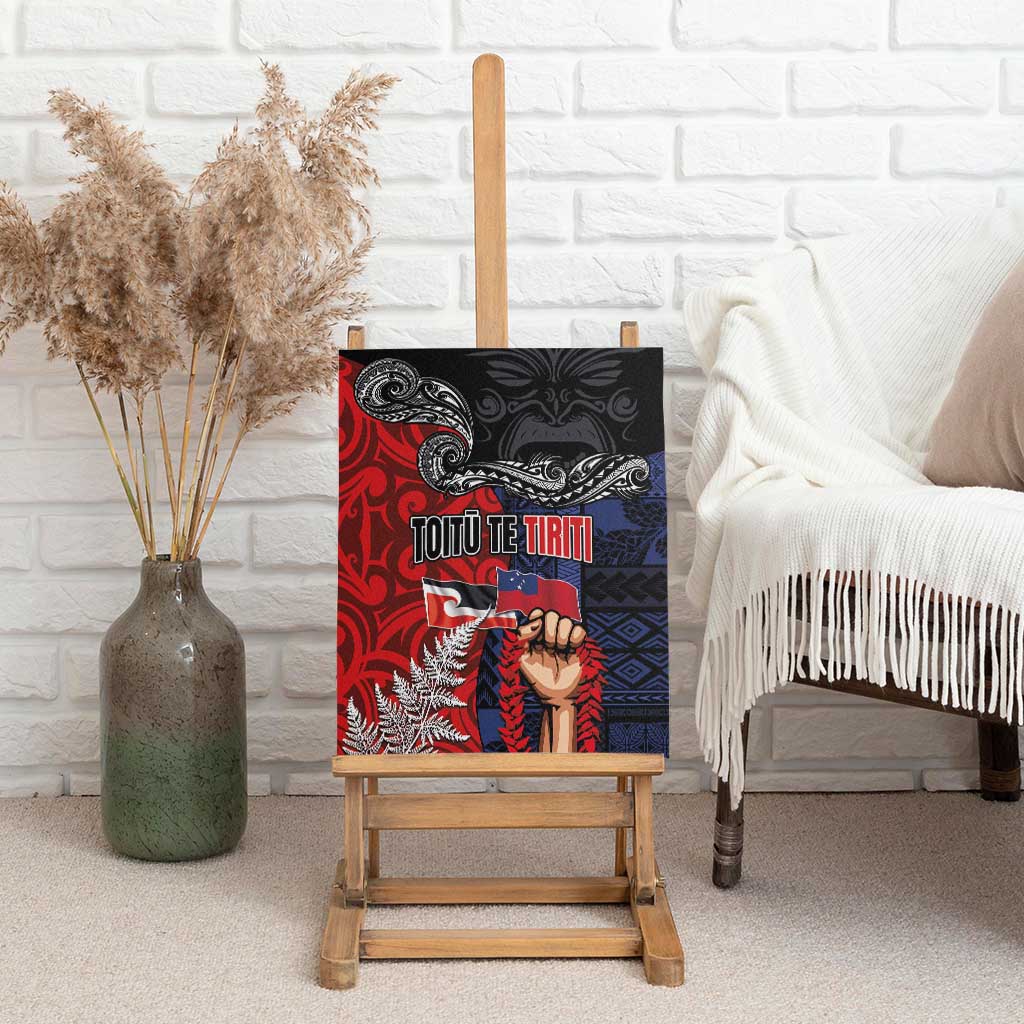 Aotearoa and Samoa Toitu Te Tiriti Canvas Wall Art Honour the Treaty - Te Tiriti Is Us LT03 - Polynesian Pride