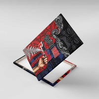 Aotearoa and Samoa Toitu Te Tiriti Canvas Wall Art Honour the Treaty - Te Tiriti Is Us LT03 With Frame Black - Polynesian Pride