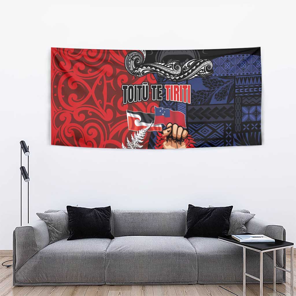 Aotearoa and Samoa Toitu Te Tiriti Tapestry Honour the Treaty - Te Tiriti Is Us LT03 - Polynesian Pride