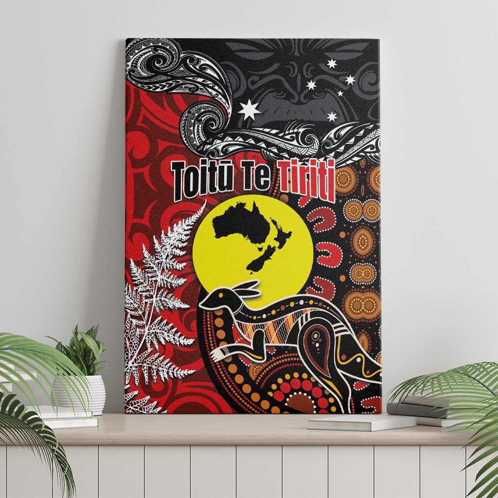 Aotearoa and Australia Toitu Te Tiriti Canvas Wall Art Honour the Treaty - Te Tiriti Is Us LT03 - Polynesian Pride