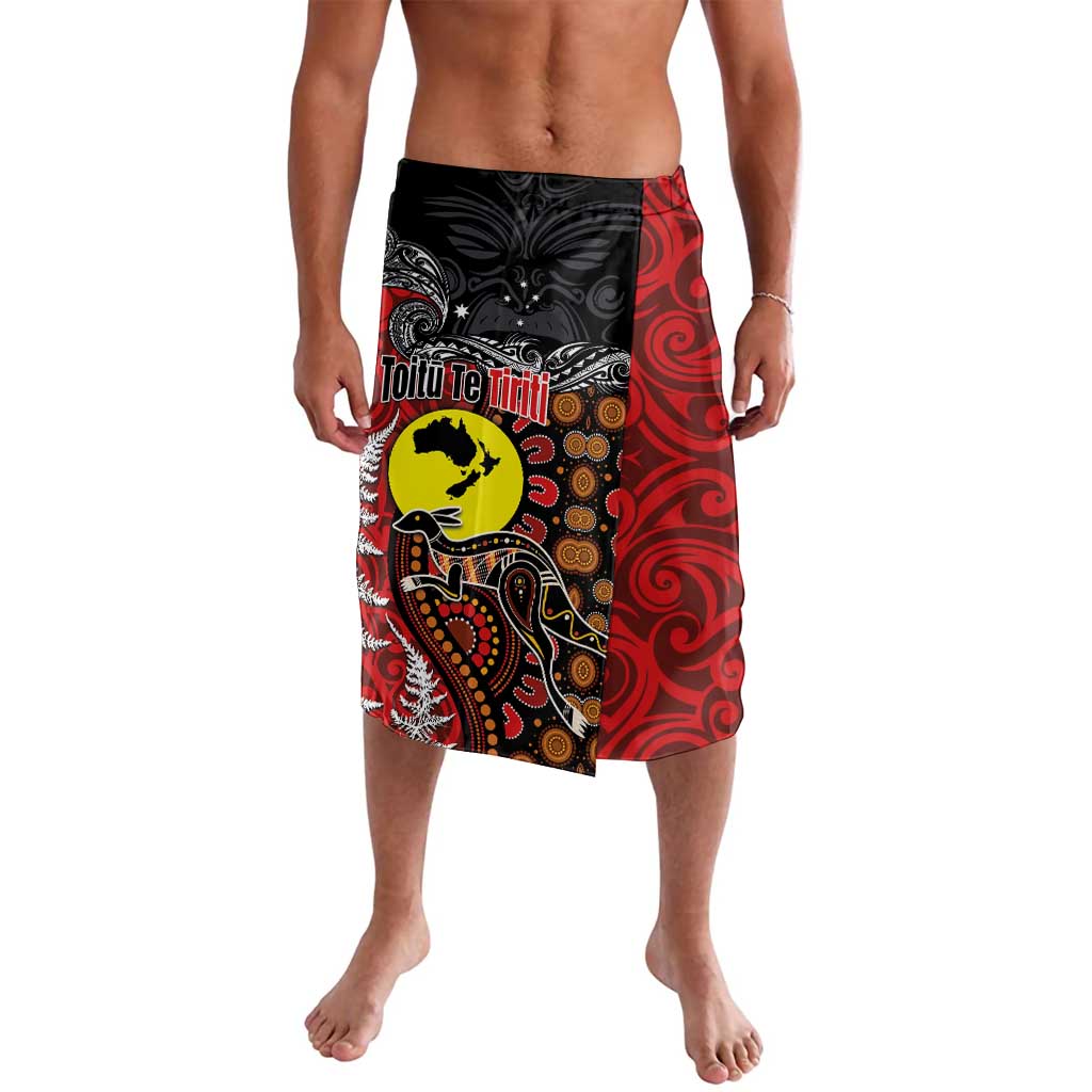 Aotearoa and Australia Toitu Te Tiriti Lavalava Honour the Treaty - Te Tiriti Is Us LT03 Black - Polynesian Pride