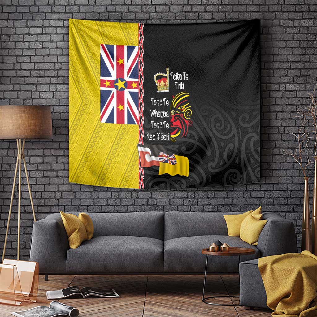 Aotearoa and Niue Toitu Te Tiriti Tapestry Honour the Treaty - Fight Together Stand Together LT03 Black - Polynesian Pride