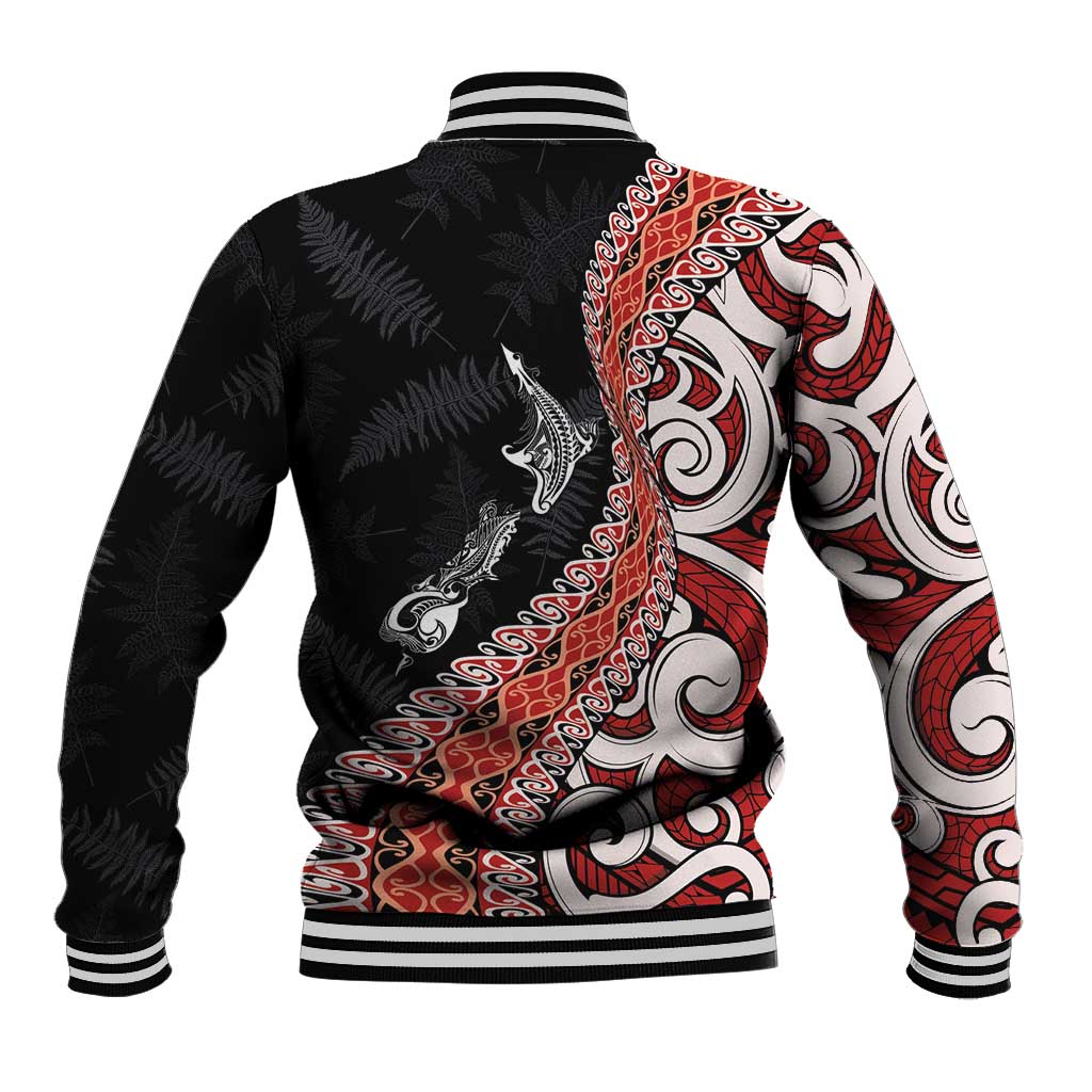 Aotearoa Maori Stylized Koru - Silver Ferns Baseball Jacket LT03 - Polynesian Pride
