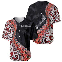 Aotearoa Maori Stylized Koru - Silver Ferns Baseball Jersey LT03 - Polynesian Pride