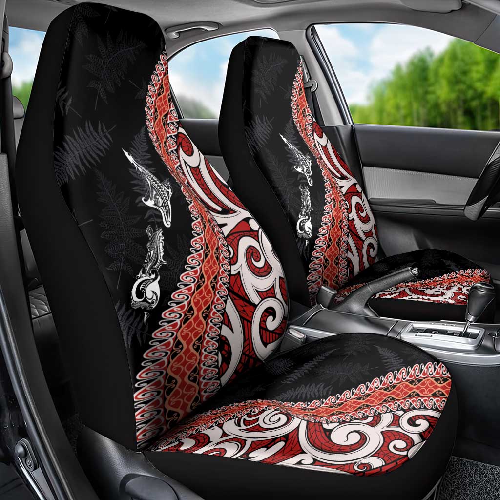 Aotearoa Maori Stylized Koru - Silver Ferns Car Seat Cover LT03 - Polynesian Pride