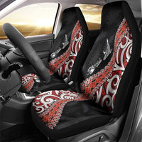 Aotearoa Maori Stylized Koru - Silver Ferns Car Seat Cover LT03 - Polynesian Pride