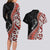 Aotearoa Maori Stylized Koru - Silver Ferns Couples Matching Long Sleeve Bodycon Dress and Hawaiian Shirt