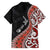 Aotearoa Maori Stylized Koru - Silver Ferns Family Matching Summer Maxi Dress and Hawaiian Shirt