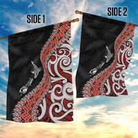 Aotearoa Maori Stylized Koru - Silver Ferns Garden Flag LT03 - Polynesian Pride