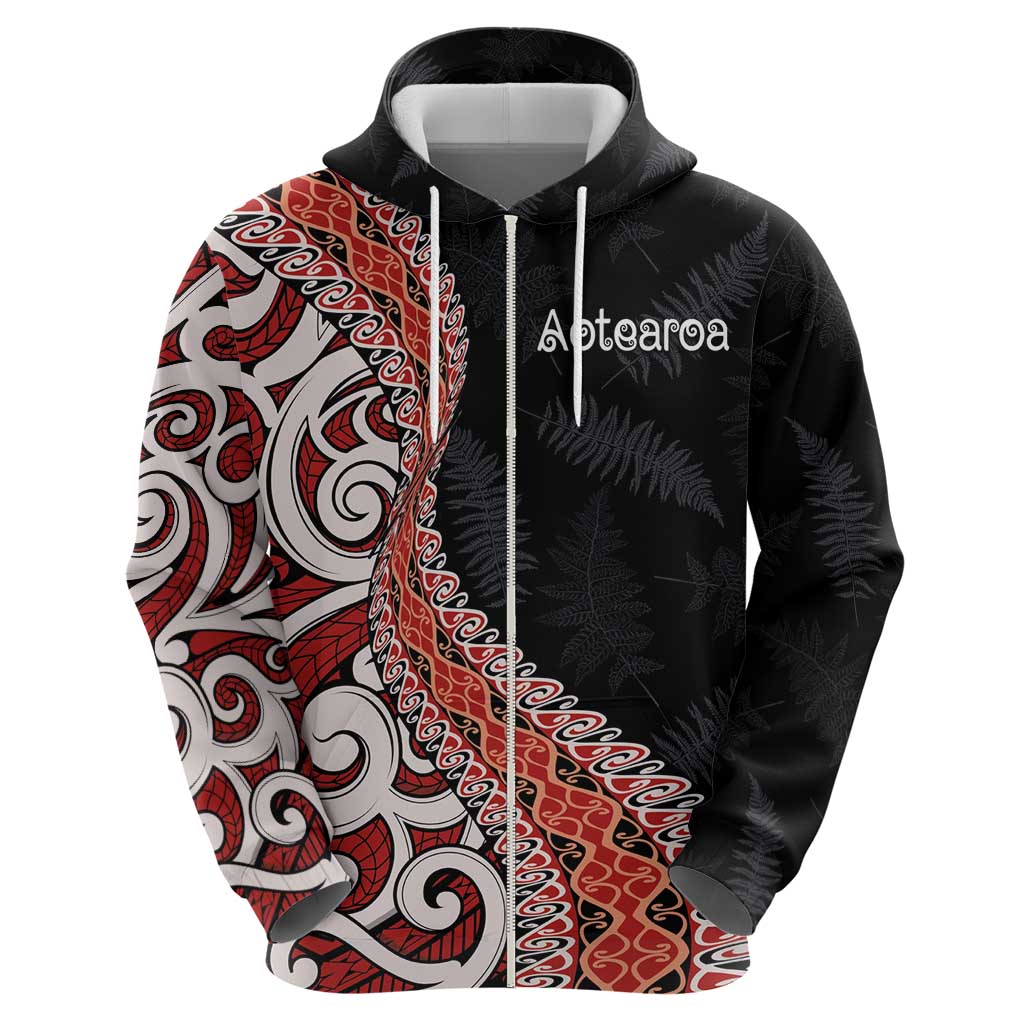 Aotearoa Maori Stylized Koru - Silver Ferns Hoodie LT03 - Polynesian Pride