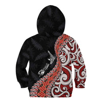 Aotearoa Maori Stylized Koru - Silver Ferns Kid Hoodie LT03 - Polynesian Pride