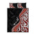 Aotearoa Maori Stylized Koru - Silver Ferns Quilt Bed Set