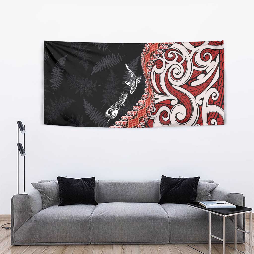 Aotearoa Maori Stylized Koru - Silver Ferns Tapestry LT03 - Polynesian Pride