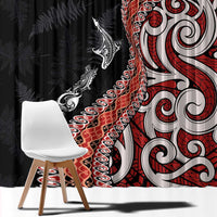 Aotearoa Maori Stylized Koru - Silver Ferns Window Curtain LT03 - Polynesian Pride