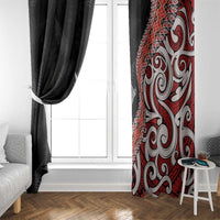 Aotearoa Maori Stylized Koru - Silver Ferns Window Curtain LT03 - Polynesian Pride