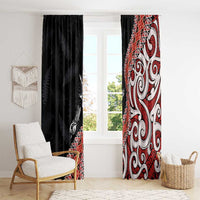 Aotearoa Maori Stylized Koru - Silver Ferns Window Curtain LT03 - Polynesian Pride