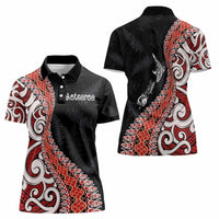 Aotearoa Maori Stylized Koru - Silver Ferns Women Polo Shirt LT03 - Polynesian Pride