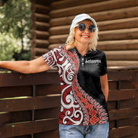 Aotearoa Maori Stylized Koru - Silver Ferns Women Polo Shirt LT03 - Polynesian Pride