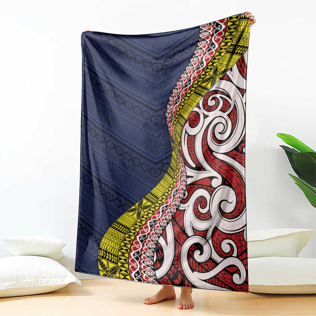 Aotearoa and Niue Blanket Hiapo Maori Stylized Koru LT03 - Polynesian Pride