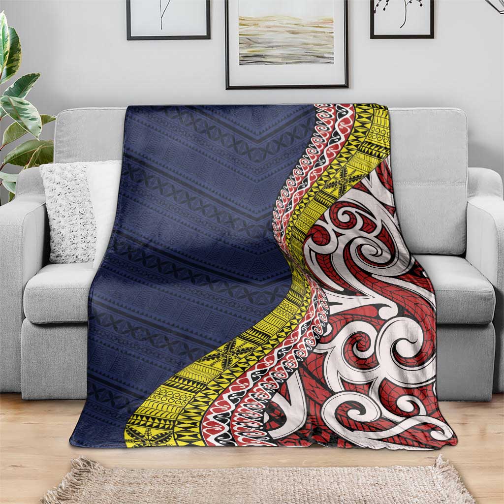 Aotearoa and Niue Blanket Hiapo Maori Stylized Koru LT03 - Polynesian Pride