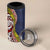 Aotearoa and Niue 4 in 1 Can Cooler Tumbler Hiapo Maori Stylized Koru