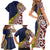 Aotearoa and Niue Family Matching Short Sleeve Bodycon Dress and Hawaiian Shirt Hiapo Maori Stylized Koru