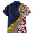 Aotearoa and Niue Family Matching Short Sleeve Bodycon Dress and Hawaiian Shirt Hiapo Maori Stylized Koru